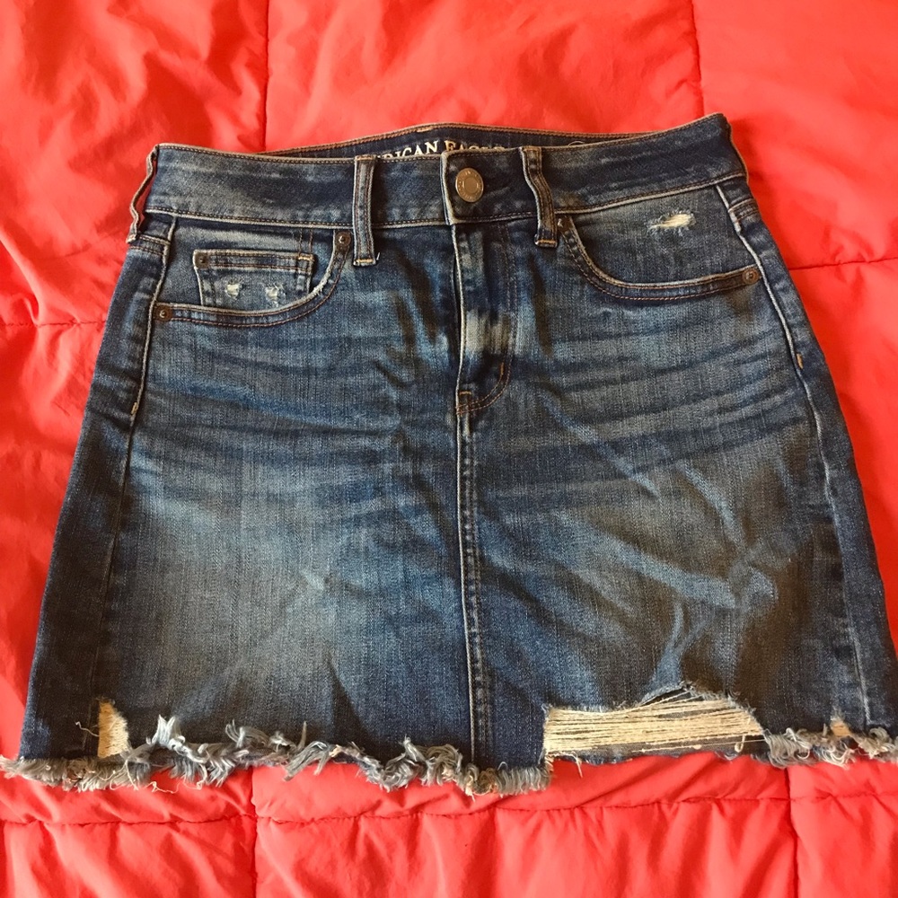 American Eagle Denim Mini Skirt Size 4